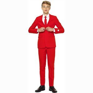 OppoSuits Boys Red Devil Suit - Jacket Pants & Tie 12